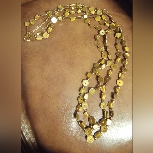 Vintage golden show necklace - Picture 2 of 4